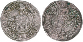 Leonhard von Keutschach 1495-1519
Erzbistum Salzburg. Batzen, 1509. Salzburg
3,34g
Zöttl 62, Probszt 102
vz-