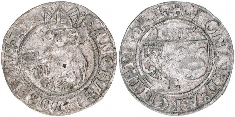 Leonhard von Keutschach 1495-1519
Erzbistum Salzburg. Batzen, 1515. Salzburg
3,0...