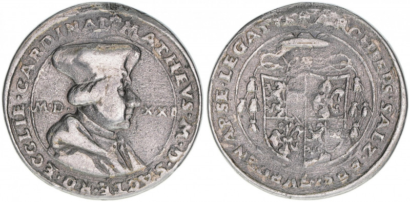 Matthäus Lang von Wellenburg 1519-1540
Erzbistum Salzburg. 1/3 Guldiner, 1521. ä...