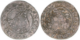 Matthäus Lang von Wellenburg 1519-1540
Erzbistum Salzburg. Batzen, 1521. Salzburg
3,07g
Zöttl 263, Probszt 259
ss/vz
