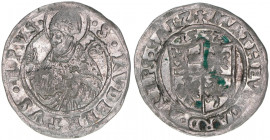 Matthäus Lang von Wellenburg 1519-1540
Erzbistum Salzburg. Halbbatzen, 1532. Salzburg
1,69g
Zöttl 281, Probszt 270
ss