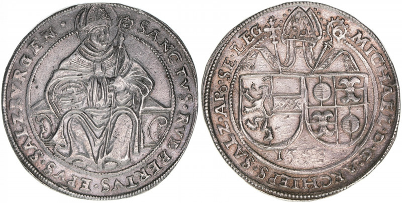 Michael von Kuenburg 1554-1560
Erzbistum Salzburg. Guldiner, 1558. Salzburg
28,6...