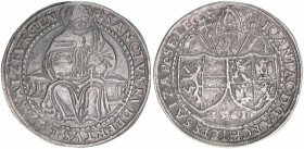Johann Jakob Khuen von Belasi 1560-1586
Erzbistum Salzburg. Taler, 1561. Salzburg
28,10g
Zöttl 607, Probszt 525
ss+