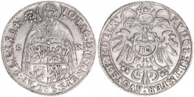 Johann Jakob Khuen von Belasi 1560-1586
Erzbistum Salzburg. 10 Kreuzer, 1584. äußerst selten
Salzburg
4,09g
Zöttl 708, Probszt 622
vz