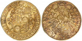 Wolf Dietrich von Raitenau 1587-1612
Erzbistum Salzburg. Doppeldukat, 1596. nach der Reichsmünzordnung
Salzburg
6,93g
Zöttl 897, Probszt 761
ss+