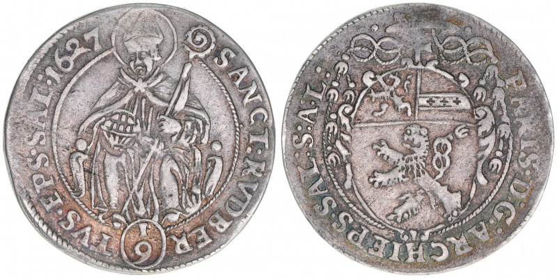 Paris Graf Lodron 1619-1653
Erzbistum Salzburg. 1/9 Taler, 1627. Salzburg
3,18g
...