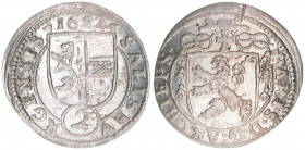 Paris Graf Lodron 1619-1653
Erzbistum Salzburg. 2 Kreuzer, 1624. Salzburg
1,15g
Zöttl 1620, Probszt 1317
vz