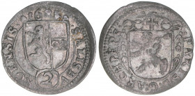 Paris Graf Lodron 1619-1653
Erzbistum Salzburg. 2 Kreuzer, 1624. Salzburg
1,09g
Zöttl 1620, Probszt 1317
ss