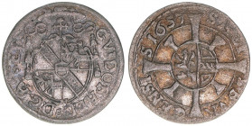 Guidobald Graf Thun-Hohenstein 1654-1668
Erzbistum Salzburg. 1 Kreuzer, 1657. Salzburg
0,83g
Zöttl 1836, Probszt 1514
ss