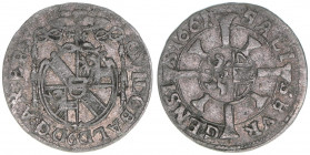 Guidobald Graf Thun-Hohenstein 1654-1668
Erzbistum Salzburg. 1 Kreuzer, 1661. Salzburg
0,71g
Zöttl 1840, Probszt 1518
ss