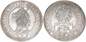 Max Gandolph Graf Kuenburg 1668-1687
Erzbistum Salzburg. Taler, 1669. Salzburg
28,68g
Zöttl 1993, Probszt 1653
ss