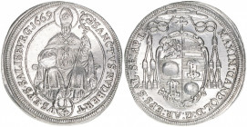 Max Gandolph Graf Kuenburg 1668-1687
Erzbistum Salzburg. 1/4 Taler, 1669. sehr selten
Salzburg
7,14g
Zöttl 2008, Probszt 1666
minimaler Randfehler ode...