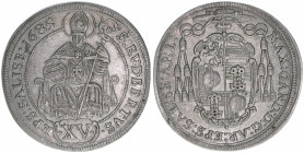 Max Gandolph Graf Kuenburg 1668-1687
Erzbistum Salzburg. 15 Kreuzer, 1685. Salzburg
6,40g
Zöttl 2016, Probszt 1673
ss/vz