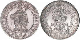 Johann Ernst Graf Thun-Hohenstein 1687-1709
Erzbistum Salzburg. Taler, 1696. Salzburg
29,22g
Zöttl 2168, Probszt 1802
Schrötlingsfehler
vz-