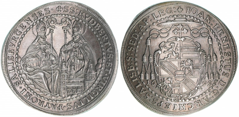 Johann Ernst Graf Thun-Hohenstein 1687-1709
Erzbistum Salzburg. 1/2 Taler, 1699....