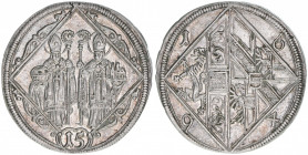 Johann Ernst Graf Thun-Hohenstein 1687-1709
Erzbistum Salzburg. 15 Kreuzer, 1694. Salzburg
6,04g
Zöttl 2213, Probszt 1848
vz