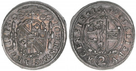 Johann Ernst Graf Thun-Hohenstein 1687-1709
Erzbistum Salzburg. 1/2 Reichsbatzen, 1699. Salzburg
1,30g
Zöttl 2232, Probszt 1868
ss/vz