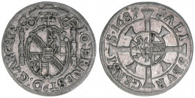 Johann Ernst Graf Thun-Hohenstein 1687-1709
Erzbistum Salzburg. 1 Kreuzer, 1687. Salzburg
0,82g
Zöttl 2243, Probszt 1879
vz