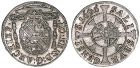 Johann Ernst Graf Thun-Hohenstein 1687-1709
Erzbistum Salzburg. 1 Kreuzer, 1696. Salzburg
0,79g
Zöttl 2252, Probszt 1888
vz