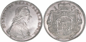 Hieronymus Graf Colloredo 1772-1803
Erzbistum Salzburg. Taler, 1800. Salzburg
28,01g
Zöttl 3240, Probszt 2454
ss/vz