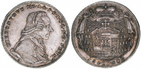 Hieronymus Graf Colloredo 1772-1803
Erzbistum Salzburg. 20 Kreuzer, 1802. Salzburg
6,69g
Zöttl 3295, Probszt 2500
ss/vz
