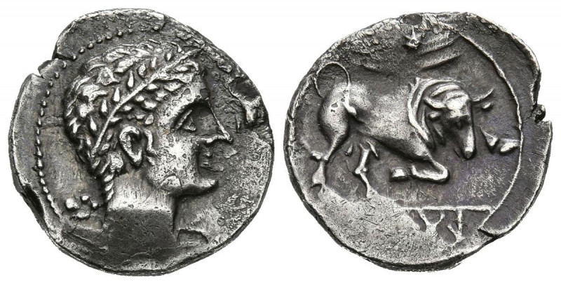 ARSE-SAGUNTO (Sagunto, Valencia). Dracma. (Ar. 2,53g/16mm). 300-200 a.C. (FAB-20...