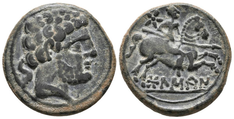 BOLSCAN (Huesca, Aragón). Semis. (Ae. 9,34g/24mm). 180-20 a.C. (FAB-1918). Anv: ...