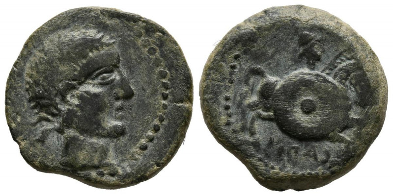 CARISA (cerca de Bornos, Cádiz). Semis. (Ae. 4,47g/19mm). 50 a.C. (FAB-448). Anv...