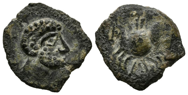 CARISA (cerca de Bornos, Cádiz). Semis. (Ae. 1,90g/17mm). 50 a.C. (FAB-452). Anv...