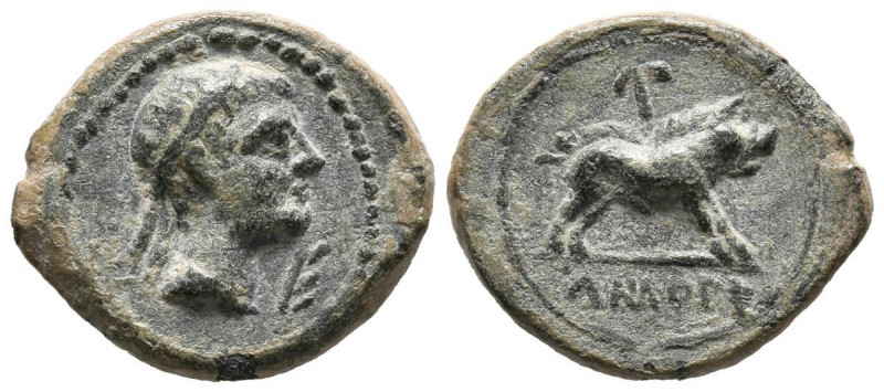 CASTULO (Cazlona, Jaén). Cuadrante. (Ae. 3,25g/17mm). 180 a.C. (FAB-739). Anv: C...