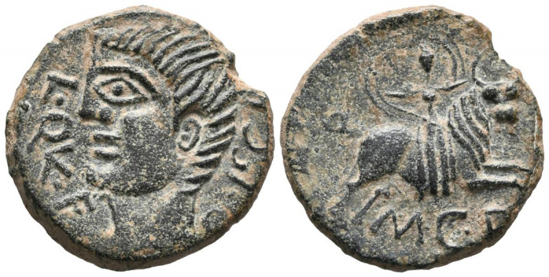 CASTULO (Cazlona, Jaén). As. (Ae. 10,61g/26mm). 180 a.C. (FAB-747). Anv: Busto m...