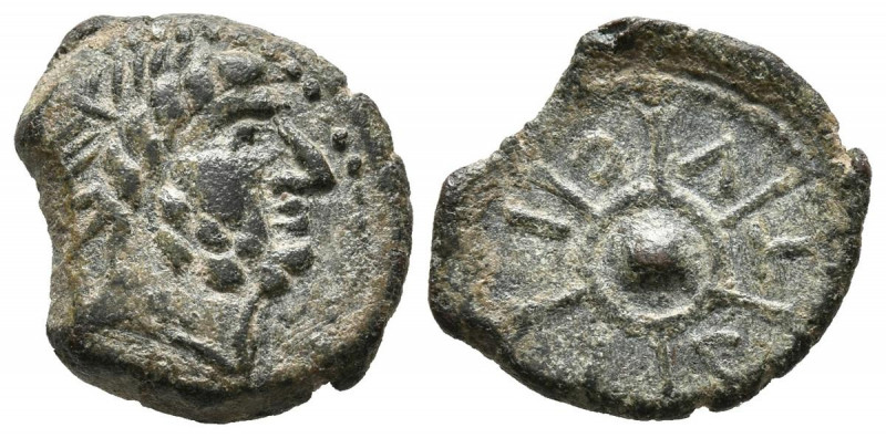 IPTUCI (Prado del Rey, Cádiz). Cuadrante. (Ae. 1,76g/15mm). 50-20 a.C. (FAB-1579...