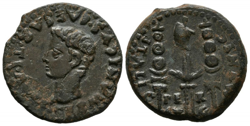 ITALICA (Santiponce, Sevilla). Semis. (Ae. 6,53g/23mm). 14-36 d.C. (FAB-1597). A...