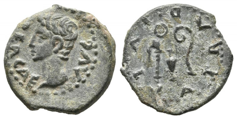 IULIA TRADUCTA (Algeciras, Cádiz). Cuadrante. (Ae. 1,57g/15mm). 27 a.C.-14 d.C. ...