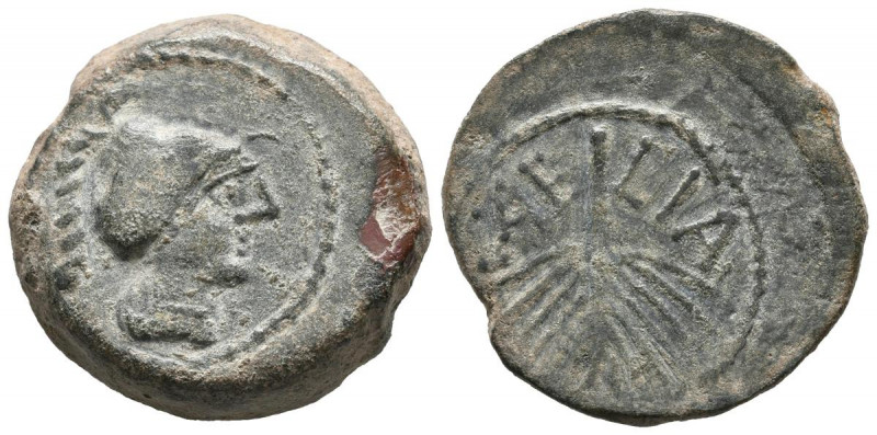 LAELIA (Olivares, Sevilla). Semis. (Ae. 12,97g/25mm). 50-20 a.C. (FAB-1651). Anv...