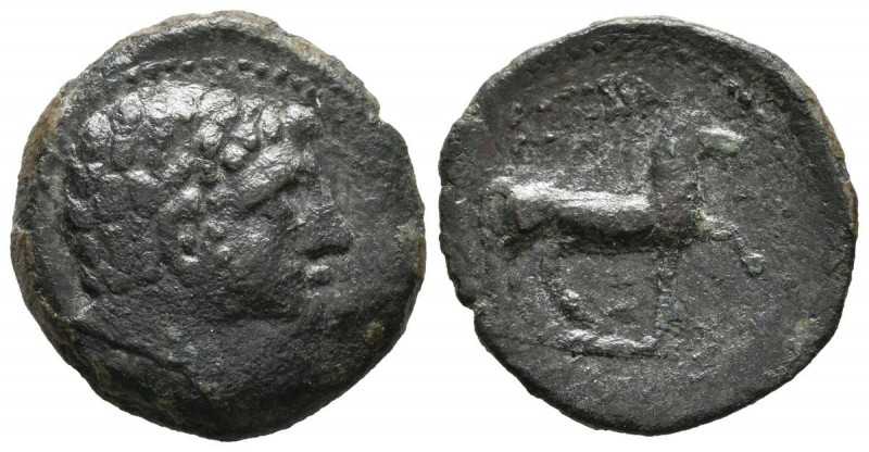 NABRISA (Lebrija, Sevilla). Semis. (Ae. 4,04g/20mm). 50 a.C. (FAB-1766). Anv: Ca...