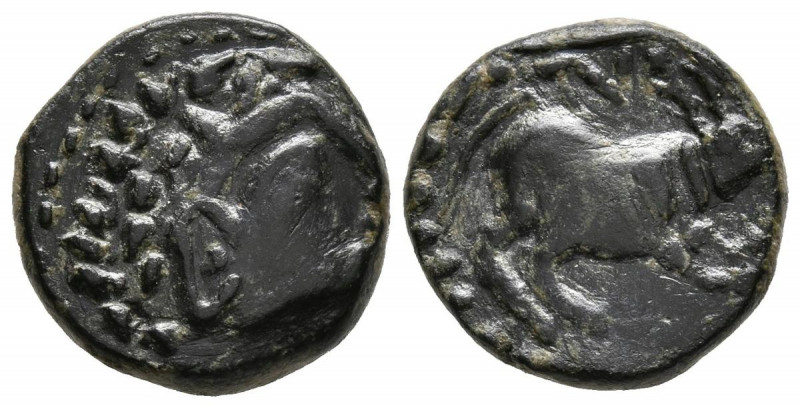 NABRISA (Lebrija, Sevilla). Semis. (Ae. 3,35g/15mm). 50 a.C. (FAB-1767). Anv: Ca...