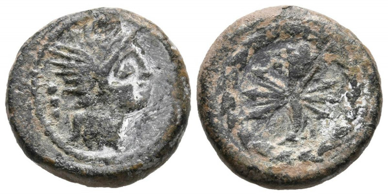 VALENTIA (Valencia). Cuadrante. (Ae. 4,98g/17mm). 150-50 a.C. (FAB-2515). Anv: C...