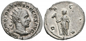 TRAJANO DECIO. Antoniniano. (Ar. 3,61g/23mm). 249-251 d.C. Roma. (RIC 12b). Anv: Busto radiado y drapeado de Trajano Decio a derecha, alrededor leyend...