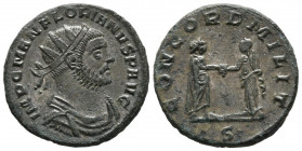 FLORIANO. Antoniniano. (Ve. 4,18g/22mm). 276 d.C. Siscia. (RIC 57). Anv: Busto radiado, drapeado y con coraza de Floriano a derecha, alrededor leyenda...