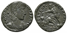 CONSTANCIO II. Centenional. (Ae. 2,47g/17mm). 350-355 d.C. Antioquía. (RIC 132). Anv: Busto laureado y drapeado de Constancio II a derecha, alrededor ...