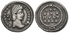 CONSTANCIO II. Siliqua. (Ar. 3,89g/21mm). 355-361 d.C. Siscia. (RIC 360). Anv: Busto laureado de Constancio II a derecha, alrededor leyenda: D N CONST...