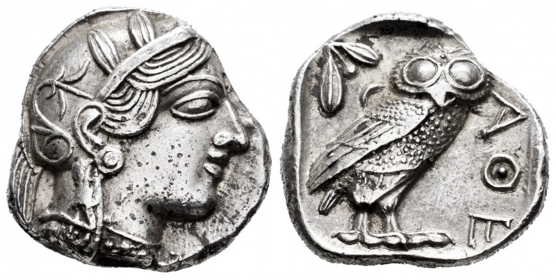 Attica. Tetradrachm. 454-404 BC. Athens. (Gc-2526). (Sng Cop-31). Anv.: Head of ...