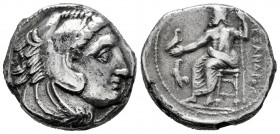 Kingdom of Macedon. Alexander III, "The Great". Tetradrachm. 336-323 BC. Amphipolis. Struck under Antipater. (Price-79). (Müller-392). Anv.: Head of H...