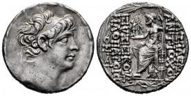 Seleukid Kingdom. Antiochos X Eusebes Philopator. Tetradrachm. 94-88 BC. Antioch on the Orontes. (SC-2429.1c). Anv.: Diademed head of Antiochos X to r...