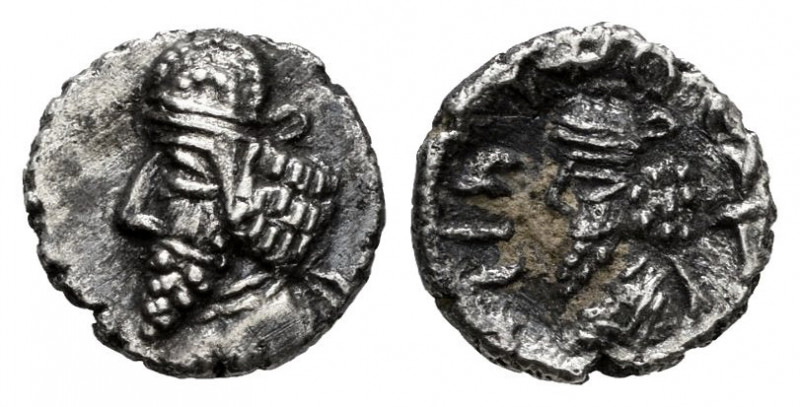 Kingdom of Parthia. Kapat. Obol. Century I BC. (Alram-613). (Sunrise-639, 9). An...