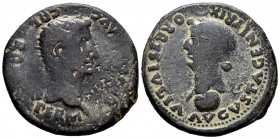 Colonia Romula. Dupondius. 27 a.C.-14 d.C. Sevilla. (Abh-2014). (Acip-3360). Rev.: IVLIA AVGVSTA GENETRIX ORBIS, head of Livia left, set on globe; cre...