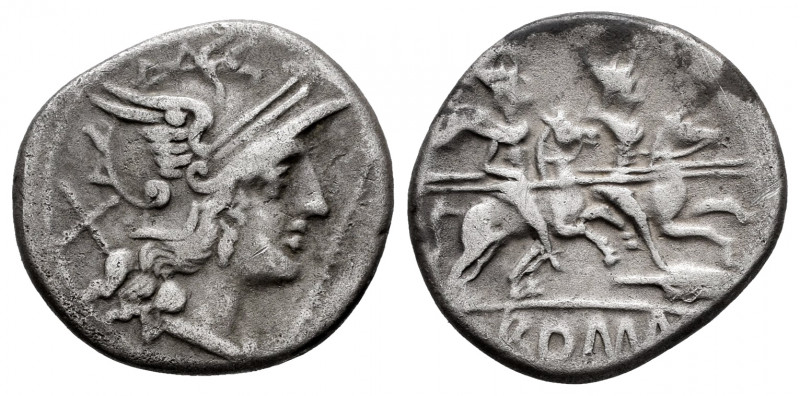 Anonymous. Denarius. 200-190 BC. Uncertain mint. (Ffc-25). (Craw-130/1a 1b). (Ca...