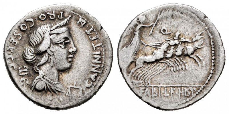 Annius. C. Annius y Lucius Fabius. Denarius. 82-81 BC. Hispania. (Ffc-138). (Cra...