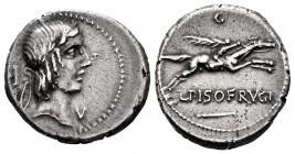 Calpurnius. Denarius. 90 a.C. Rome. (Craw-340/1). Ag. 3,83 g. Choice VF. Est...100,00. 


 SPANISH DESCRIPTION: Calpurnia. Denario. 90 a.C. Roma. (...